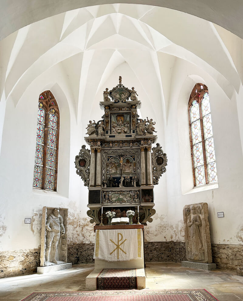 Interior of the Evangelical Lutheran church in Döben