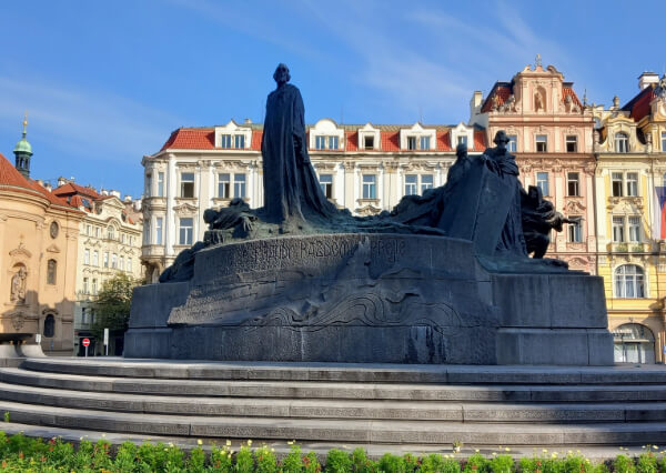 Jan Hus memorial in Prague's Old Town Square